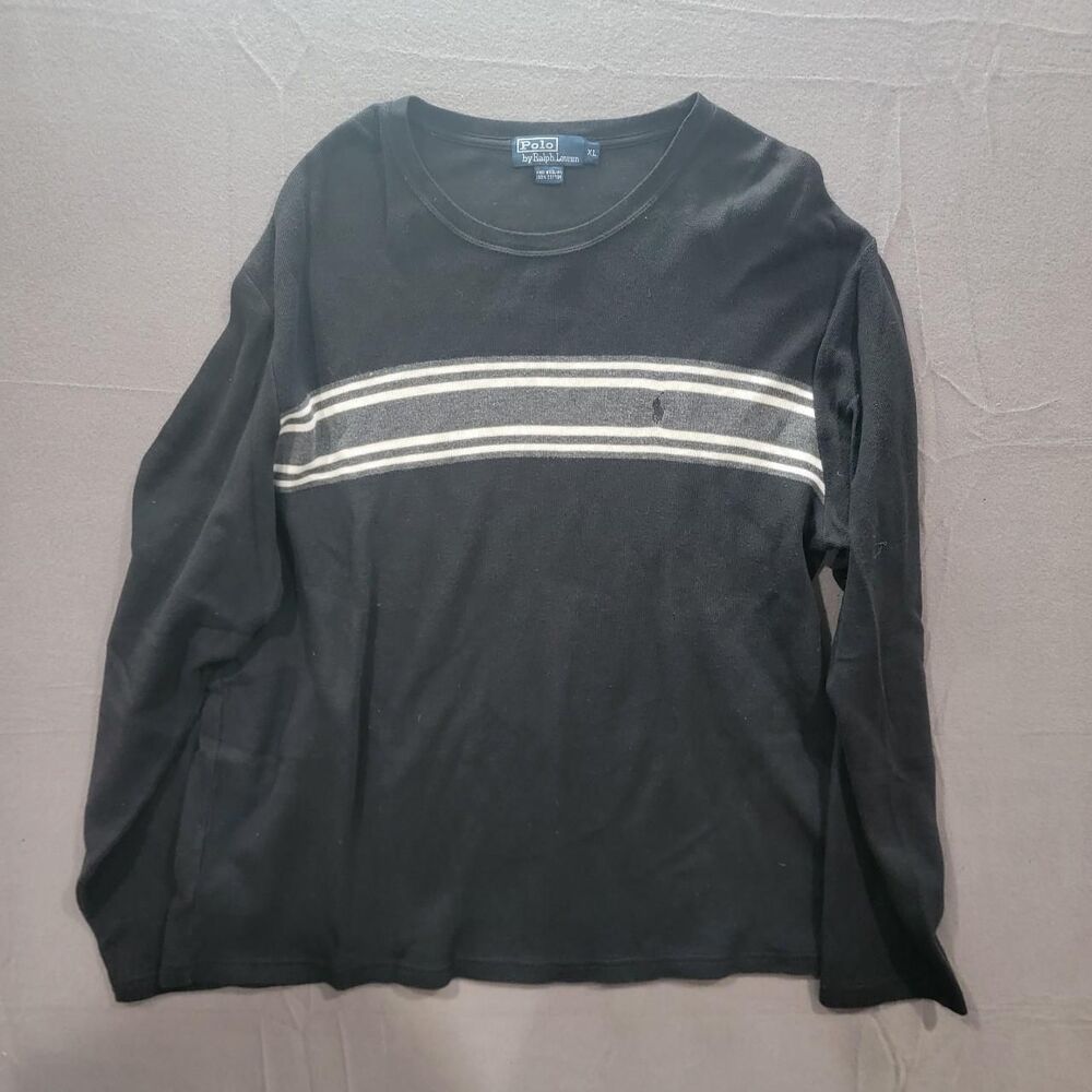 Polo-ralph-lauren Men's Black and Navy Shirt XL